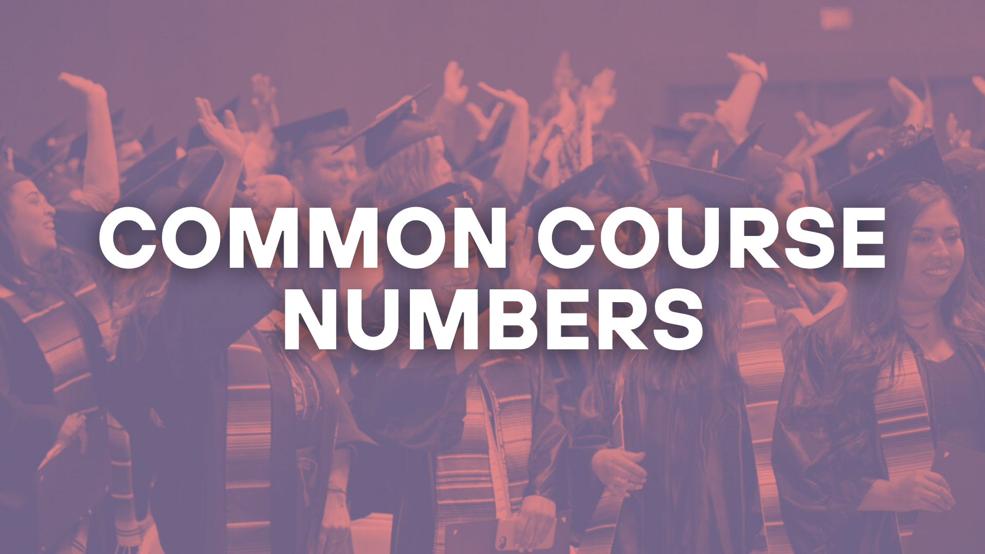 Common Course Numbers